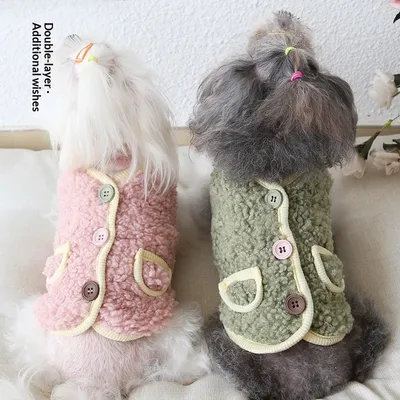 Three-color Snap-button Wool Vest Four-color Cute Little Bear
