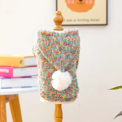 Pet Small Puppy Happy Dog Cat Colorful Candy Hoodie