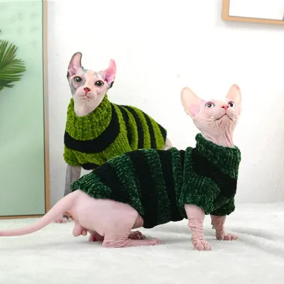 Stylish Striped Sweater For Your Feline Friend