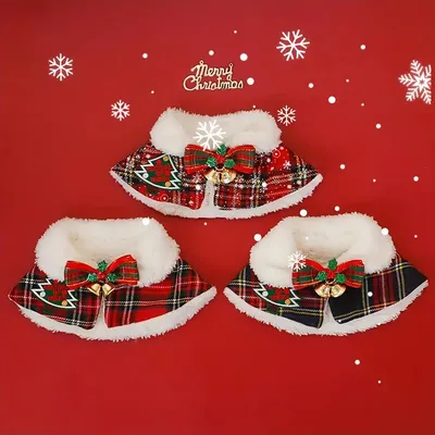 Cat Christmas Cloak Dog Shawl Pet Warm Scarf