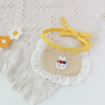 Cute Dog Smiling Bib Pet Bunny Saliva Towel