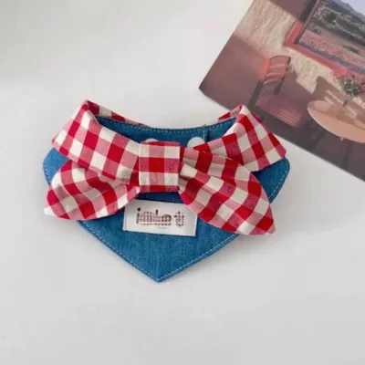 Cat Ins Scarf Saliva Pet Cute Bow