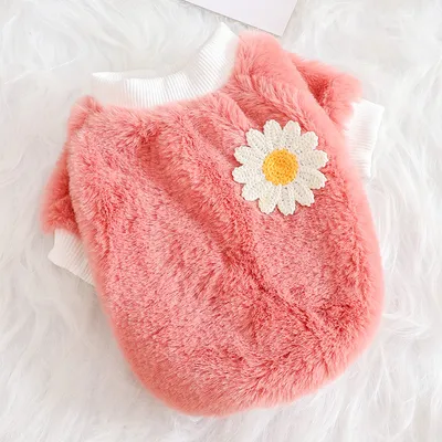 Cold-proof Cotton Pet Coat With Two-legged Fleece Design To Keep Your Pet Clean