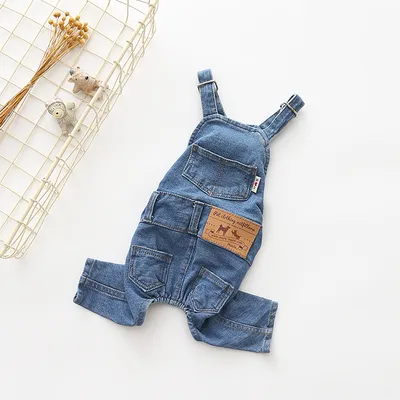 Comfortable stretch jeans pet suspenders
