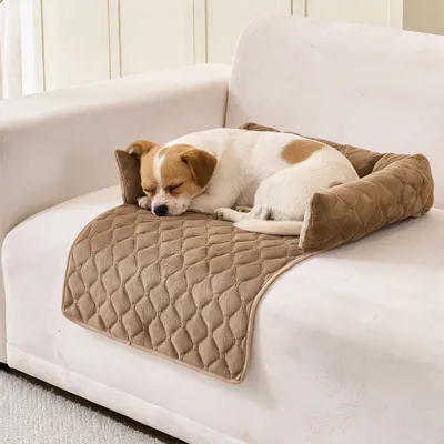 Sofa-style Calming Dog Bed, Durable Suede Pet Sofa Bed, Waterproof Sofa Cushion Pet Bed, Sofa Protection Pad Suitable For Small And Medium-sized Dogs And Cats.