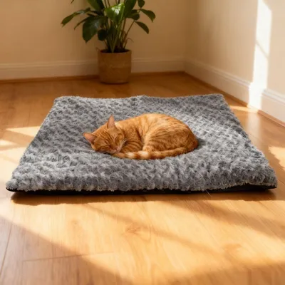 Rose Velvet Floor Mat For Cats And Dogs