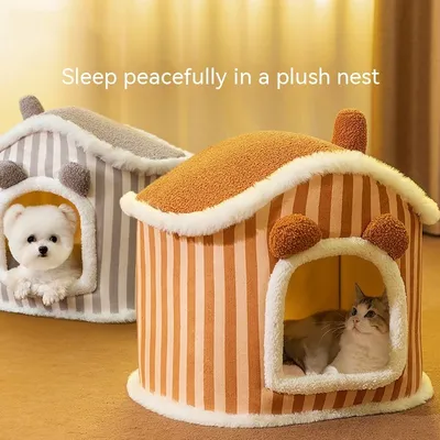 Autumn And Winter Closed Warm Cat Bed Kennel Pet Supplies