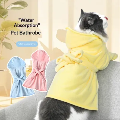 Pet Bath Towel - Highly Absorbent Microfiber Dog Towel for Drying Cats and Dogs - Soft Quick Dry Pet Grooming Towel