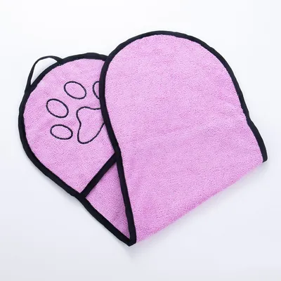 Solid Color Water Towel Dog Cat Pet Bath Towel