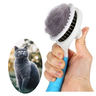 Self Cleaning Slicker Brush - Cat Brush Skin-Friendly Deshedding Grooming Massaging Tool For Long & Short Haired Pets, Cat Hair Brushes Easy Removes Undercoat For Dogs Cats Rabbits