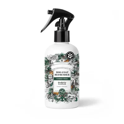 Furrest Fresh Dog Deodorizing Spray, 8 Fl Oz Grooming Perfume For Dog Coat, Pet Odor Neutralizer With Essential Oils, Vet Recommended, Paraben & Sulfate-Free Fir, Amber AND Cedarwood Scent
