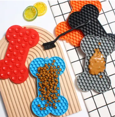 Bone Silicone Licking Dog Slow Food Mat