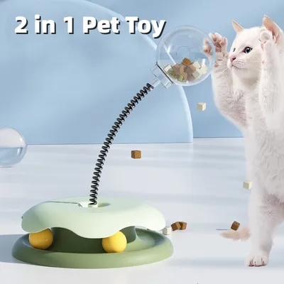 Cat Leakage Food 2 In 1 Toys Turntable Ball Toys Kitten Funny