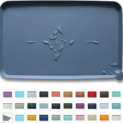 Found Waterproof Pet Feeding Mats With High Lips Multiple Size And Colors For Dogs, Cats  Others G