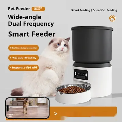 4L Smart Feeder Pet Cat Dog Timing Remote Monitoring