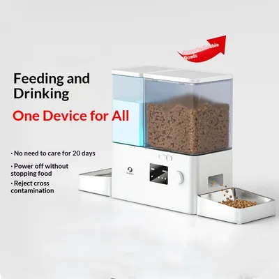 Automatic Cat And Dog Feeder For Dispensing Food And Water