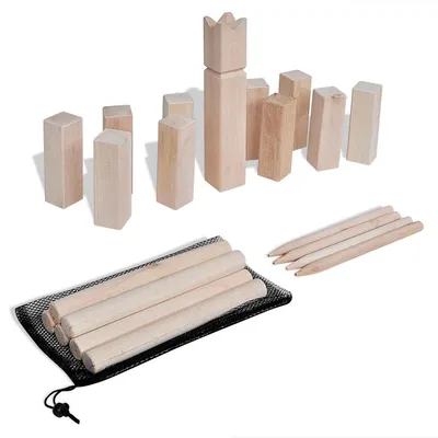  Wooden Kubb game set