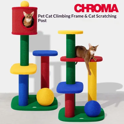 Cat Climbing Frame Cat Bed Sisal Cat Tree With Multi Level Platforms All In One