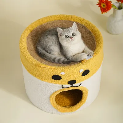 Cat Climbing Frame With Mat Bucket-style Cat Bed
