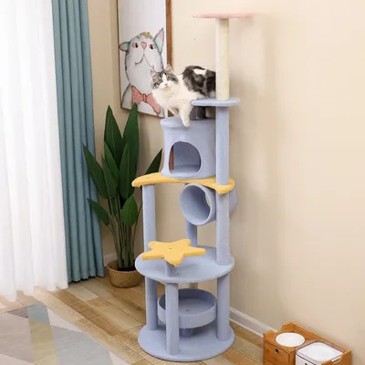 Cat Climbing Frame Sisal Small Scratching Post Tree Bed