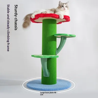 Miao Xianer Cat Toy Jumping Platform In Green Plant Shape