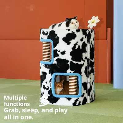 Zeze Four Seasons Farm Villa Climbing Frame Double-Layer Cat House