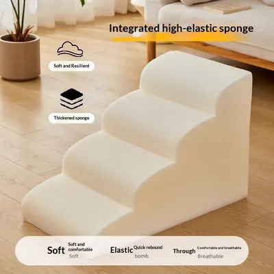 Bedside Pet Climbing Ladder Home Detachable And Washable Step Stairs Dog Ladder For Getting On And Off The Bed