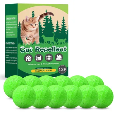 12 Pack Cat Repellent Outdoor, Natural Peppermint Oil Cat Deterrent Outdoor And Indoor, Keep Cats Out Of Yard Permanently, Protect Your Yard And Furniture