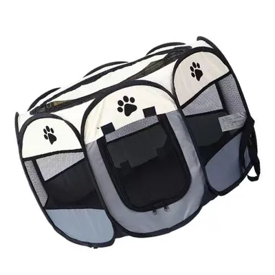 Portable Dog Crate Breathable Spacious Space Easy To Clean Enclosed Foldable Soft Kennel For Cats Dogs Medium 91x48cm/35.8x18.9in