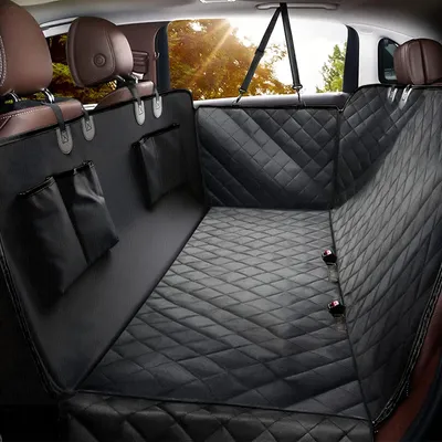 Dog Car Seat Cover For Back Seat, Waterproof Scratch Proof Nonslip Seat Cover,Duty Scratch Soft Dog Hammock For Car For Cars Trucks And SUVs Black