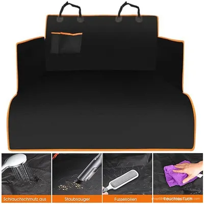 Pet Car Boot Liner Protector For Dogs Universal Car Boot Cover Waterproof Black