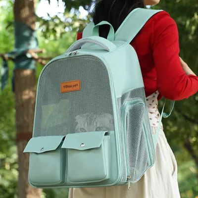Breathable Large Capacity Backpack Pet Bag Foldable