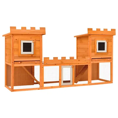 Large rabbit hutch, small animal cage, double house