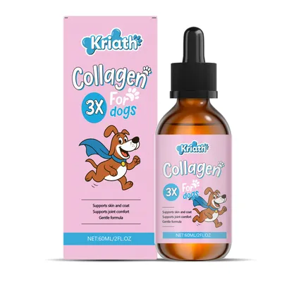 Kriath Pet Nutritional Drops - Gentle Formula For Coat And Skin Care, A Supplement To Main Dog Food
