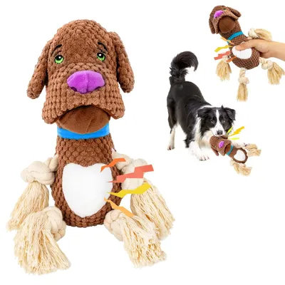 Dog Plush Shell Shape Containing Sound Paper Bb Called Bite-Resistant Molar Pet Toy Interactive Large Dog Puppy Pet Supplies