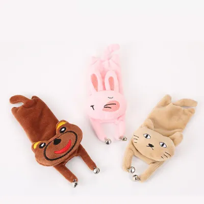 Cute Cat Rabbit Red Panda Mint Plush Toy With Bell