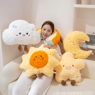 Cartoon Moon And Star Decorative Doll