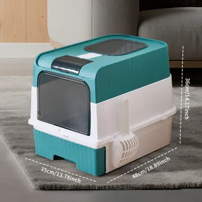 BlueMagic Cube Intelligent Cat Litter Box - Free Hands, Enjoy Pure Life & Automatic Cleaning, Silent Design, Preferred For Multi Cat Families