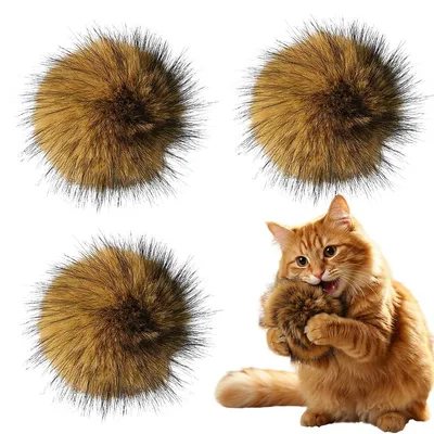 Cat Toy Faux Rabbit Fur Ball,Soft Rabbit Fur Catnip Balls,Fluffy Catnip Toy For Indoor Cats,Washable & Fun To Chase For Exercise And Bonding