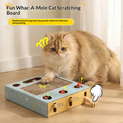 Cat Scratching Post Multifunctional Whac-A-Mole Toy
