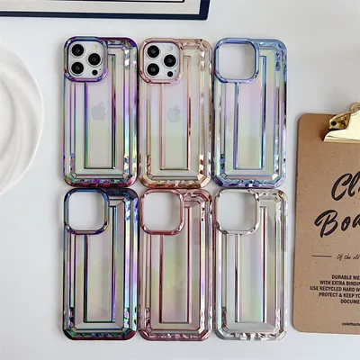 Electroplating Laser IPhone15pro Max Suitable For 14 Creative Phone Case 12 Colorful 15pro Female
