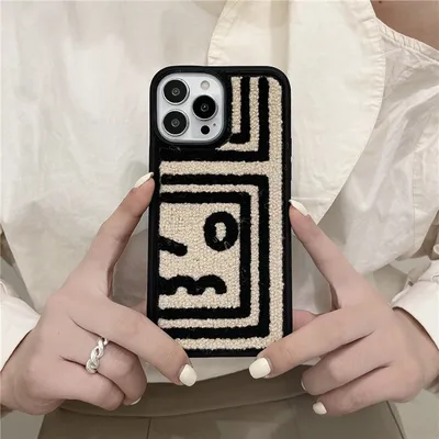 Abstract Illustration Plush Mobile Phone Case Trend