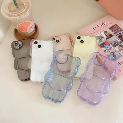 3D Bear Mobile Phone Case Shatter-resistant Silicone