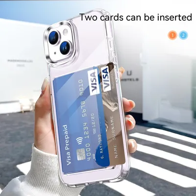 Acrylic Two-in-one Transparent Card Holder Phone Case