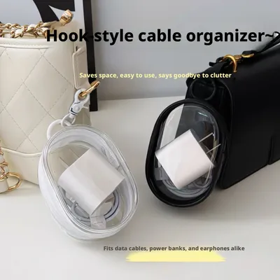 Data cable storage bag-black-1 piece