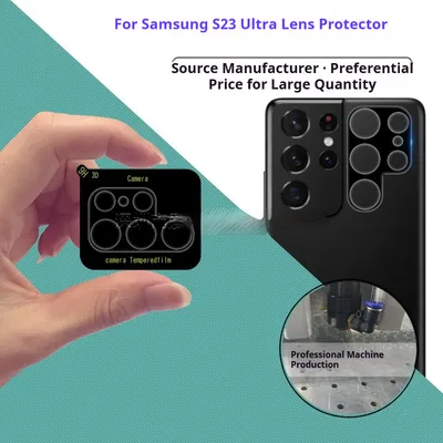 Silk-screen Lens Film Full-coverage High-curvature Tempered Glass Lens Protector For Plus Models