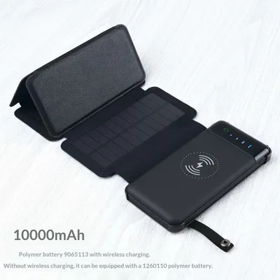 Foldable Portable Outdoor Power Bank 10,000 MAh With Wireless Fast Charging