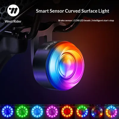 Light-sensitive Curved Taillights Equipped