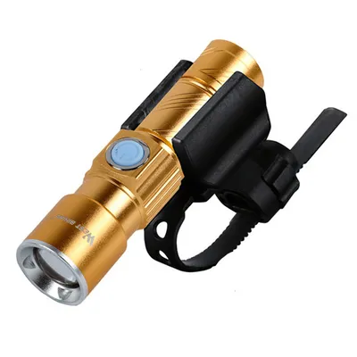 Bicycle Light Stretch Zoom Mountain Bike LED Flashlight Riding Headlight USB Rechargeable