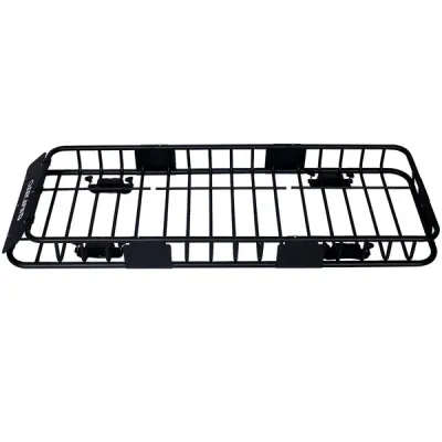 Rooftop Cargo Carrier Basket Motoring Roof Rack,Top Mount Roof Rack 64' Black Steel